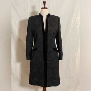 Escada Couture Black Textured Evening Coat